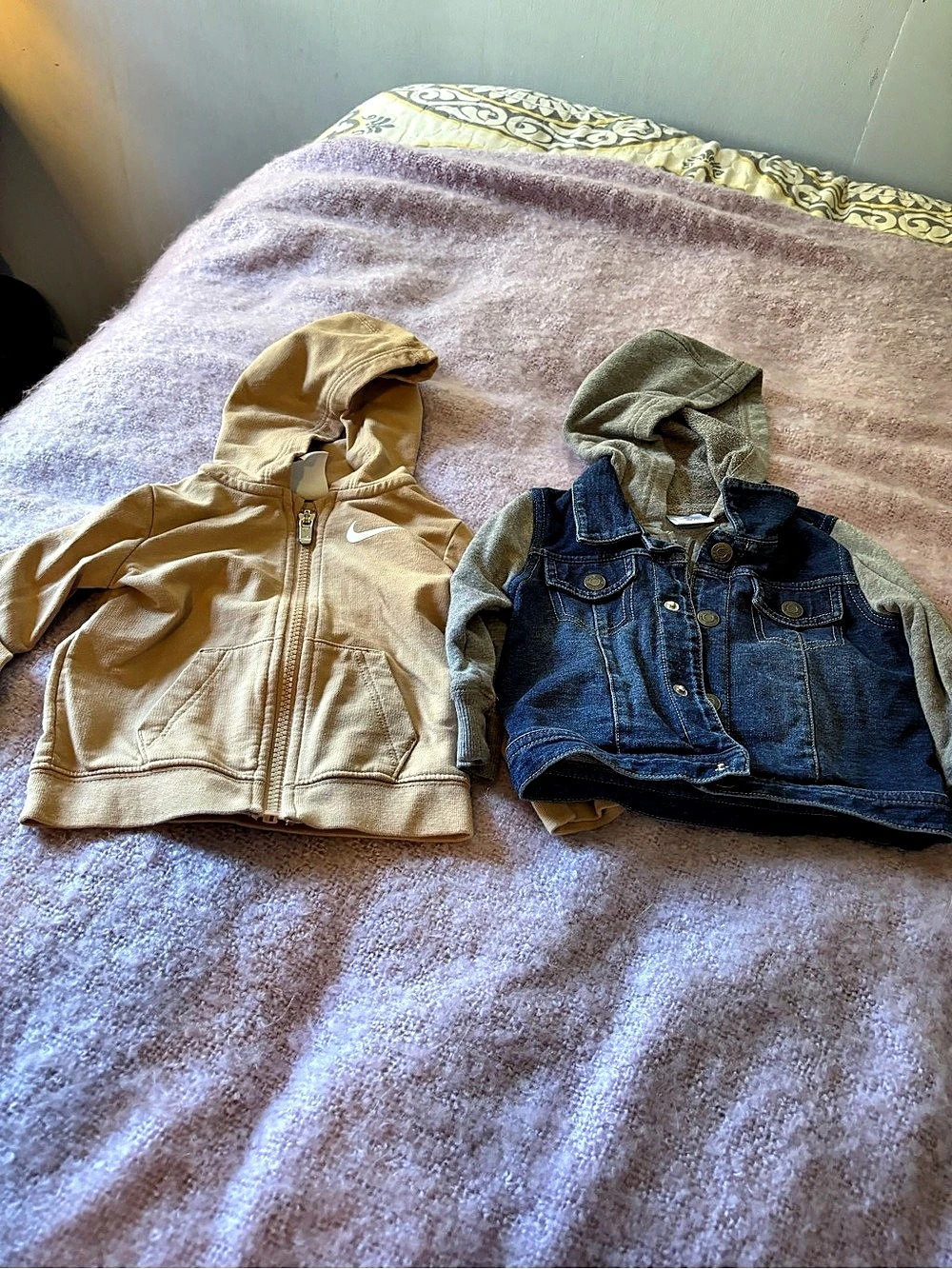 Nike Baby 9M Brown & Okie Dokie Blue Jacket Set Like New